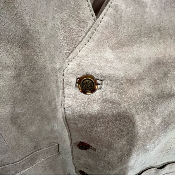 Vintage Men’s Vest Saddlery Pig Leather Shell Size XL Cowboy Elegant Country - Picture 3 of 7